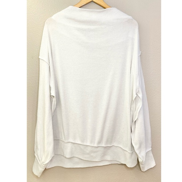 NEW Free People Main Squeeze Brushed Hacci Top White - Picture 5 of 12